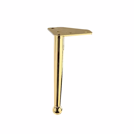 Runder Kegel, Titan, 200 mm, I-Typ, Gold, für Sofa, Bett, Stuhl, Schrank, Eisenbeine für Möbelbeschläge